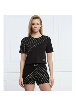 EA7 T-shirt | Cropped Fit ze sklepu Gomez Fashion Store w kategorii Bluzki damskie - zdjęcie 163957383