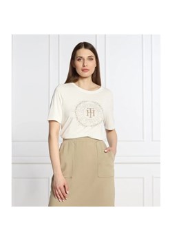 Tommy Hilfiger T-shirt | Regular Fit ze sklepu Gomez Fashion Store w kategorii Bluzki damskie - zdjęcie 163958370