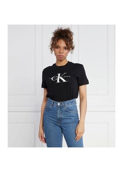 CALVIN KLEIN JEANS T-shirt CORE MONOLOGO | Regular Fit ze sklepu Gomez Fashion Store w kategorii Bluzki damskie - zdjęcie 163959163