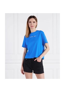 Tommy Jeans T-shirt SERIF LINEAR | Regular Fit ze sklepu Gomez Fashion Store w kategorii Bluzki damskie - zdjęcie 163960043