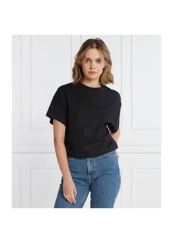 CALVIN KLEIN JEANS T-shirt EMBOSSED MONOLOGO | Oversize fit ze sklepu Gomez Fashion Store w kategorii Bluzki damskie - zdjęcie 163961363