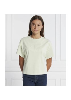 CALVIN KLEIN JEANS T-shirt EMBOSSED MONOLOGO | Oversize fit ze sklepu Gomez Fashion Store w kategorii Bluzki damskie - zdjęcie 163961500