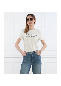 LAUREN RALPH LAUREN T-shirt KATLIN-SHORT SLEEVE-T-SHIRT | Slim Fit ze sklepu Gomez Fashion Store w kategorii Bluzki damskie - zdjęcie 163965810