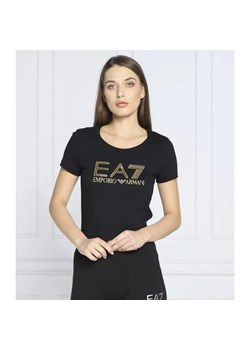 EA7 T-shirt | Regular Fit ze sklepu Gomez Fashion Store w kategorii Bluzki damskie - zdjęcie 163970792