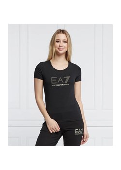EA7 T-shirt | Regular Fit ze sklepu Gomez Fashion Store w kategorii Bluzki damskie - zdjęcie 163970802
