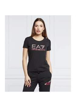 EA7 T-shirt | Regular Fit ze sklepu Gomez Fashion Store w kategorii Bluzki damskie - zdjęcie 163971393