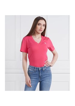 CALVIN KLEIN JEANS T-shirt MICRO MONOLOGO | Slim Fit ze sklepu Gomez Fashion Store w kategorii Bluzki damskie - zdjęcie 163971783