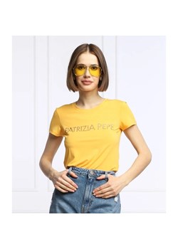 Patrizia Pepe T-shirt MAGLIAT | Regular Fit ze sklepu Gomez Fashion Store w kategorii Bluzki damskie - zdjęcie 163972392