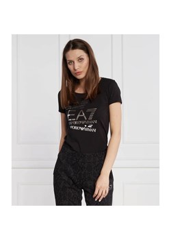 EA7 T-shirt | Regular Fit ze sklepu Gomez Fashion Store w kategorii Bluzki damskie - zdjęcie 163972822