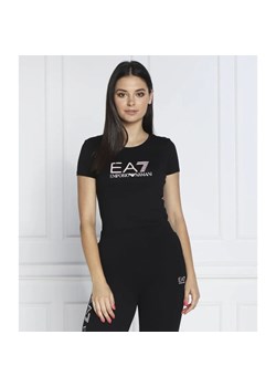 EA7 T-shirt | Slim Fit ze sklepu Gomez Fashion Store w kategorii Bluzki damskie - zdjęcie 163977181