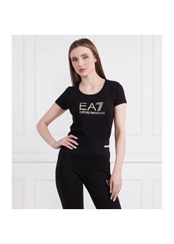 EA7 T-shirt | Slim Fit ze sklepu Gomez Fashion Store w kategorii Bluzki damskie - zdjęcie 163978231