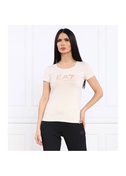 EA7 T-shirt | Slim Fit ze sklepu Gomez Fashion Store w kategorii Bluzki damskie - zdjęcie 163978540