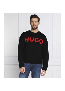 HUGO Sweter Slogonon | Regular Fit | z dodatkiem wełny ze sklepu Gomez Fashion Store w kategorii Swetry męskie - zdjęcie 163978580