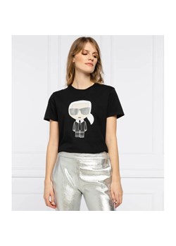 Karl Lagerfeld T-shirt Ikonik Karl | Regular Fit ze sklepu Gomez Fashion Store w kategorii Bluzki damskie - zdjęcie 163979293