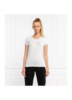 EA7 T-shirt | Slim Fit ze sklepu Gomez Fashion Store w kategorii Bluzki damskie - zdjęcie 163982312