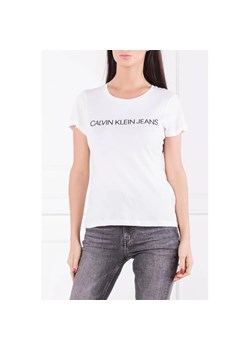 CALVIN KLEIN JEANS T-shirt CORE INSTITUTIONAL | Regular Fit ze sklepu Gomez Fashion Store w kategorii Bluzki damskie - zdjęcie 163982540