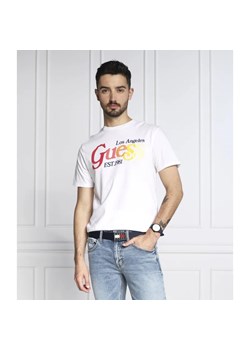 GUESS T-shirt RETRO LOGO | Regular Fit ze sklepu Gomez Fashion Store w kategorii T-shirty męskie - zdjęcie 163982963