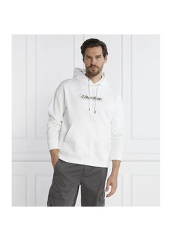 Calvin Klein Bluza DOUBLE FLOCK LOGO HOODIE | Regular Fit ze sklepu Gomez Fashion Store w kategorii Bluzy męskie - zdjęcie 163983324