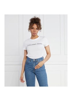 CALVIN KLEIN JEANS T-shirt | Slim Fit ze sklepu Gomez Fashion Store w kategorii Bluzki damskie - zdjęcie 163983331