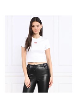 HUGO T-shirt Deluisa | Slim Fit ze sklepu Gomez Fashion Store w kategorii Bluzki damskie - zdjęcie 163984970
