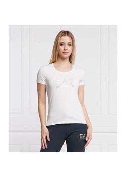 EA7 T-shirt | Regular Fit ze sklepu Gomez Fashion Store w kategorii Bluzki damskie - zdjęcie 163985211
