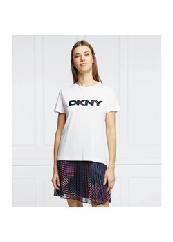 DKNY T-shirt SEQUIN | Regular Fit ze sklepu Gomez Fashion Store w kategorii Bluzki damskie - zdjęcie 163985430