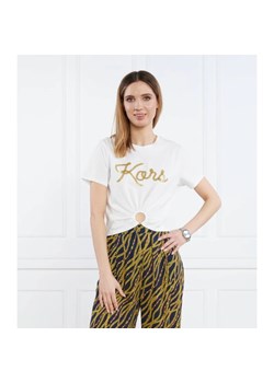 Michael Kors T-shirt KORS LOGO | Regular Fit ze sklepu Gomez Fashion Store w kategorii Bluzki damskie - zdjęcie 163985964