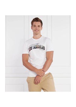 GUESS T-shirt SS CN PRINTED FLOCK | Slim Fit ze sklepu Gomez Fashion Store w kategorii T-shirty męskie - zdjęcie 163986373