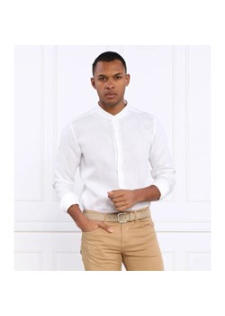BOSS BLACK Lniana koszula H-HANK-standup-214 | Slim Fit ze sklepu Gomez Fashion Store w kategorii Koszule męskie - zdjęcie 163986452