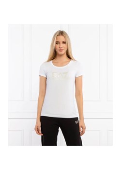 EA7 T-shirt | Slim Fit ze sklepu Gomez Fashion Store w kategorii Bluzki damskie - zdjęcie 163986482
