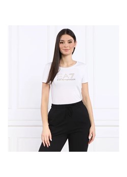 EA7 T-shirt | Regular Fit ze sklepu Gomez Fashion Store w kategorii Bluzki damskie - zdjęcie 163986584
