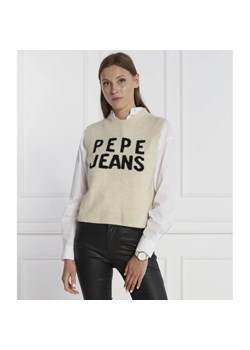 Pepe Jeans London Kamizelka knits | Regular Fit | z dodatkiem wełny ze sklepu Gomez Fashion Store w kategorii Kamizelki damskie - zdjęcie 164325002