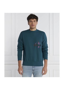 Calvin Klein Jeans Glitched Crew Neck Sweatshirt in Blue J30J324092