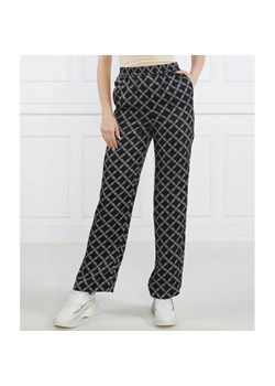 Michael Kors Satynowe spodnie EMPIRE LOGO | Straight fit ze sklepu Gomez Fashion Store w kategorii Spodnie damskie - zdjęcie 164336641