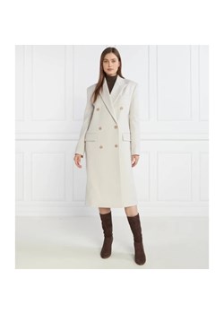 Calvin Klein Wełniany płaszcz MELTON DOUBLE BREASTED | z dodatkiem kaszmiru ze sklepu Gomez Fashion Store w kategorii Płaszcze damskie - zdjęcie 164340072