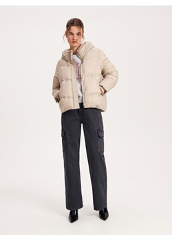 Reserved - Pikowana kurtka - kremowy ze sklepu Reserved w kategorii Kurtki damskie - zdjęcie 164341760