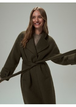 Reserved - Płaszcz typu kokon - zielony ze sklepu Reserved w kategorii Płaszcze damskie - zdjęcie 164343983