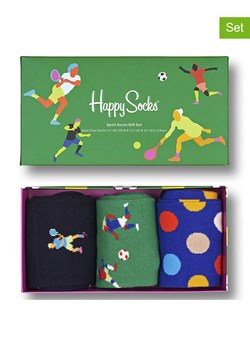Happy Socks 3-częściowy zestaw prezentowy w kolorze niebiesko-zielono-granatowym ze sklepu Limango Polska w kategorii Skarpetki męskie - zdjęcie 164345894