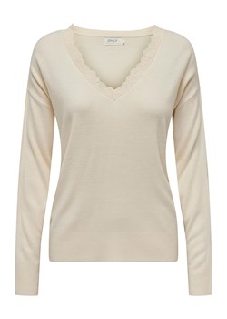 ONLY Sweter w kolorze beżowym ze sklepu Limango Polska w kategorii Swetry damskie - zdjęcie 164348520