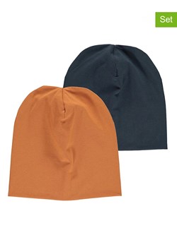 Fred´s World by GREEN COTTON Czapki beanie (2 szt.) w kolorze brązowo-granatowym ze sklepu Limango Polska w kategorii Czapki dziecięce - zdjęcie 164351820