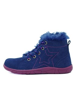 lamino Skórzane buty w kolorze niebieskim do chodzenia na boso ze sklepu Limango Polska w kategorii Buty zimowe dziecięce - zdjęcie 164352804