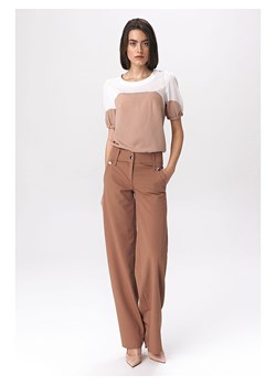 Nife Spodnie w kolorze jasnobrązowym ze sklepu Limango Polska w kategorii Spodnie damskie - zdjęcie 164354943