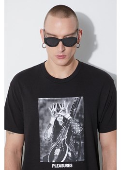 PLEASURES t-shirt bawełniany Star Power męski kolor czarny z nadrukiem P23SY019 ze sklepu PRM w kategorii T-shirty męskie - zdjęcie 164357113