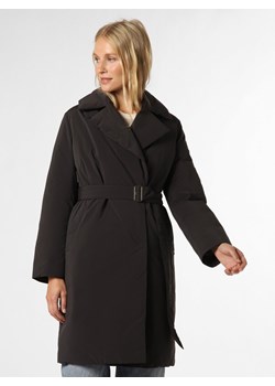 DUNO Płaszcz damski Kobiety Sztuczne włókno czarny jednolity ze sklepu vangraaf w kategorii Płaszcze damskie - zdjęcie 164361762
