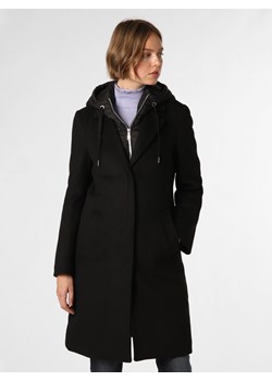 s.Oliver Damski płaszcz wełniany Kobiety Sztuczne włókno czarny jednolity ze sklepu vangraaf w kategorii Płaszcze damskie - zdjęcie 164361773