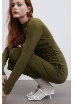 H & M - Drapowana sukienka dżersejowa - Zielony ze sklepu H&M w kategorii Sukienki - zdjęcie 164367603