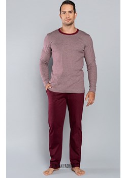 Hilton piżama męska dł.dł., Kolor bordowy, Rozmiar M, Italian Fashion ze sklepu Intymna w kategorii Piżamy męskie - zdjęcie 164367612
