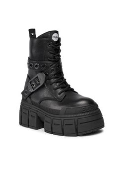 Buffalo Botki Gospher Lace Up Mid 1622351 Czarny ze sklepu MODIVO w kategorii Workery damskie - zdjęcie 164367830