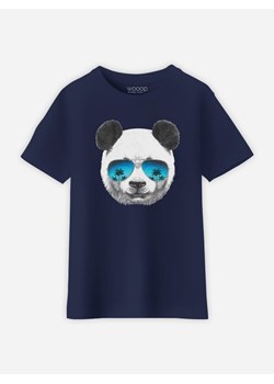 WOOOP Koszulka &quot;Panda Sunglasses&quot; w kolorze granatowym ze sklepu Limango Polska w kategorii T-shirty chłopięce - zdjęcie 164370900