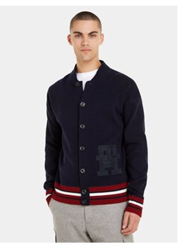 Tommy Hilfiger Kardigan Varsity MW0MW33090 Granatowy Regular Fit ze sklepu MODIVO w kategorii Swetry męskie - zdjęcie 164373652